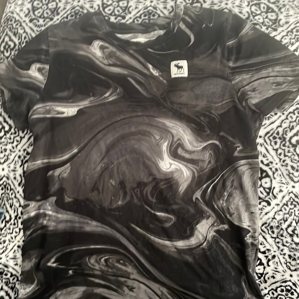Boys Abercrombie kids marbled shirt sleeve shirt